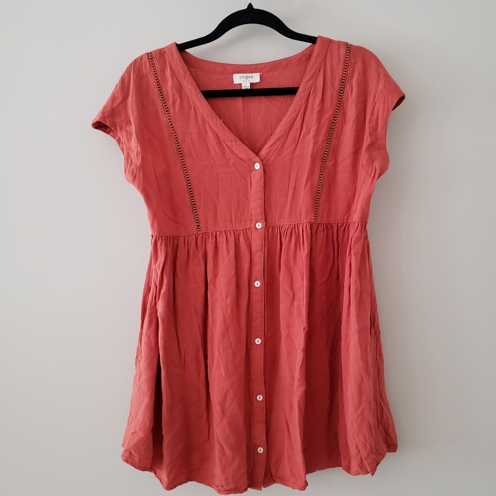 Burnt orange blouse